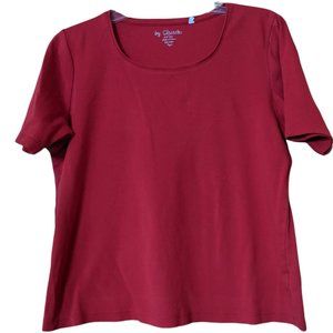 Chico's Red Short Sleeve Top - Size Chico's 2/US M-12